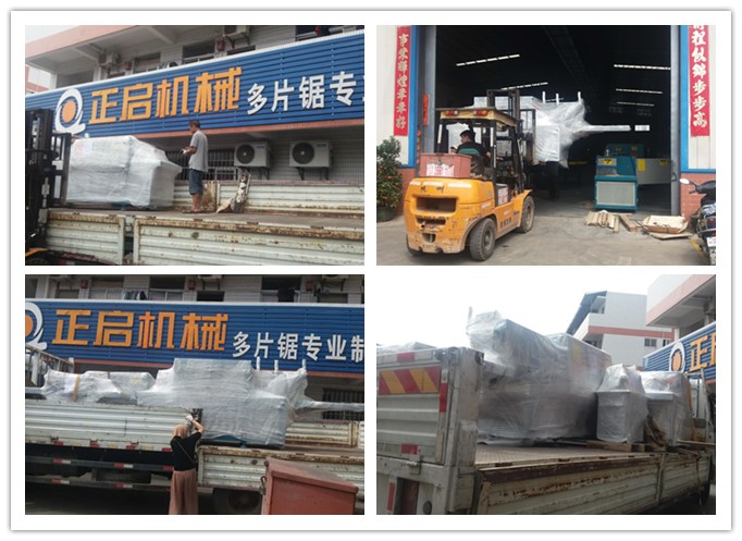 2018年5月發往柬埔寨--雙排鏈原木多片鋸、方木多片鋸、清邊機、磨鋸片機